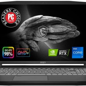MSI Creator M16 16″ Content Creation Laptop: Intel Core i7-12650H RTX 3060 32GB 1TB NVMe SSD, QHD+ 16:10 60Hz 100% DCI-P3, 180-Degree Lay-Flat, Cooler Boost Trinity+, Win 11: Black A12UEV-468