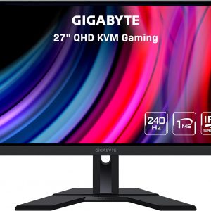 GIGABYTE M27Q X 27″ 240Hz 1440P -KVM Gaming -Monitor, 2560 x 1440 SS IPS Display, 1ms (MPRT) Response Time, 92% DCI-P3, 1x Display Port 1.4, 2x HDMI 2.0, 2x USB 3.0, 1x USB Type-C