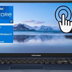Asus ASUS Vivobook 15, 15.6 FHD Touch Screen, 12th Gen Intel Core i7-1255U, Intel Iris Xe GPU, 16GB DDR4 RAM, 1TB SSD, Backlit Keyboard, WiFi 6, Windows 11 Home, Quiet Blue