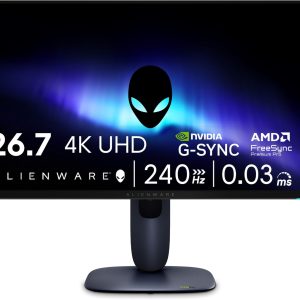 Alienware 27 4K QD-OLED Gaming Monitor AW2725Q - 26.7" 4K UHD QD-OLED 240Hz 0.03ms, NVIDIA G-SYNC Compatible, AMD FreeSync Premium Pro, VESA AdaptiveSync, Dolby Vision, VESA DisplayHDR True Black 400