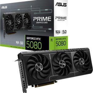 ASUS The SFF-Ready Prime GeForce RTX™ 5080 16GB GDDR7 Graphics Card (PCIe® 5.0, HDMI®/DP 2.1, 2.5-Slot, Axial-tech Fans, Vapor Chamber, Dual BIOS)