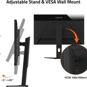 GIGABYTE – M27Q Advanced (US) – 27″ SS IPS Gaming Monitor – QHD 2560×1440-180Hz – 1ms MPRT – AMD FreeSync – Type C KVM – HDMI, DP, Type C – Height Adjustable – Black