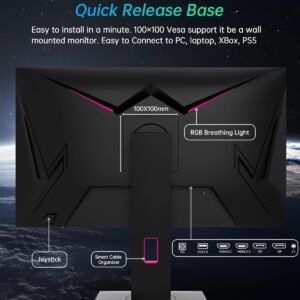 KTC 27″ 1440p 170Hz Gaming Monitor, 2K QHD 1ms GTG Fast IPS, HDR, HDMI/USB C/DP, FreeSync & G-Sync, Swivel Tilt Height Pivot Adjustable, H27T22