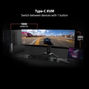 GIGABYTE – AORUS FO32U2-32 QD OLED Gaming Monitor – UHD 3840×2160-240Hz – 0.03ms GTG – AMD FreeSync Premium Pro – Type C KVM – HDMI, DP, Type C – Height Adjustable – Black