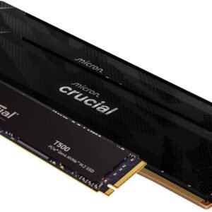 Crucial T500 Gen4 2TB SSD, Up to 7,300MB/s Read Plus DDR5 Pro OC CL32 RAM 32GB Kit (2x16GB), 6400MHz CL32, Black – Storage & Memory Bundle