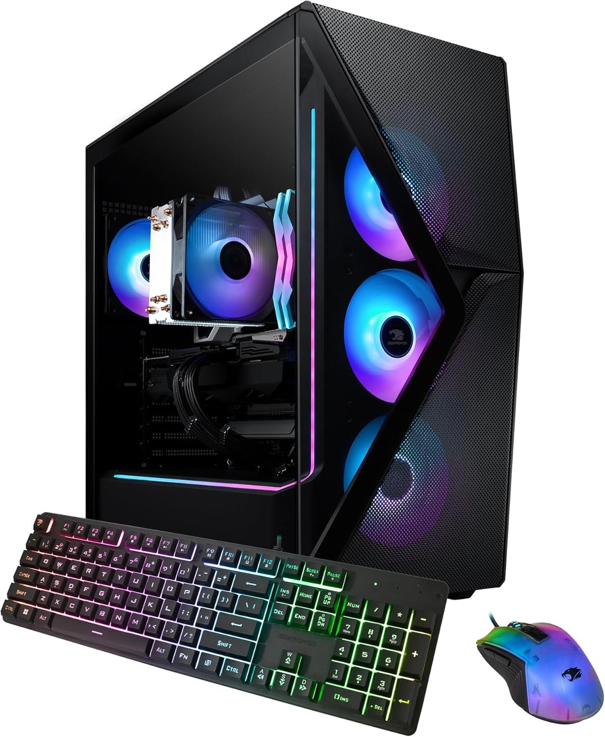 iBUYPOWER Slate Gaming PC Desktop Computer AMD Ryzen 7 8700F CPU, NVIDIA GeForce RTX 5070 12GB GPU, 32GB DDR5 RGB 5200MHz RAM, 1TB NVMe SSD, Windows 11 Home, Gamer Keyboard and Mouse - SMA7N5701 - Image 3