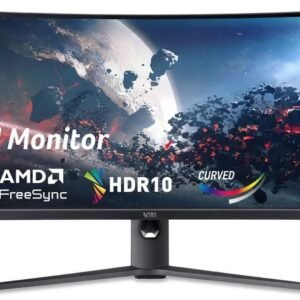 Acer Nitro 49” Gaming Monitor | UltraWide DQHD 5120 x 1440 | 1000R 32:9 Curved | AMD FreeSync | Up to 120Hz Refresh Rate | 3ms (G to G) | 1 x Display Port 1.4 & 2 x HDMI 2.0 Ports | EI491CUR J0biiphx