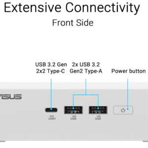 ASUS NUC 15 Pro+ Barebones Mini PC with Intel Series 2 Core Ultra 7 255H, up to 96GB DDR5 RAM, Dual Storage, Thunderbolt™ 4, Wi-Fi 7 & Bluetooth 5.4, Toolless Silver Aluminum Chassis, with VESA Mount