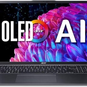 Acer Swift Go Laptop: 16" OLED (3200 x 2000) 120Hz Display, Intel Ultra 5 125H, 8GB RAM, 512GB SSD, Intel Evo AI certified, Windows 11 Home, WiFi 6E, USB-C.