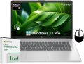 HP 17 Laptop, 17.3″ HD+ Touchscreen, AMD Ryzen 5 7530U, AMD Radeon Graphics, 64 GB RAM, 2 TB SSD, HD Webcam, Wi-Fi 6, Long Battery Life, Windows 11 Pro & Office 2024 Lifetime License, w/Accessories