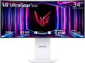 LG 34GS95QE 34-inch Ultragear OLED Curved Gaming Monitor WQHD 1440p 800R 240Hz 0.03ms AMD FreeSync Premium Pro NVIDIA G-Sync HDMI 2.1 DisplayPort Tilt/Height/Swivel Stand White